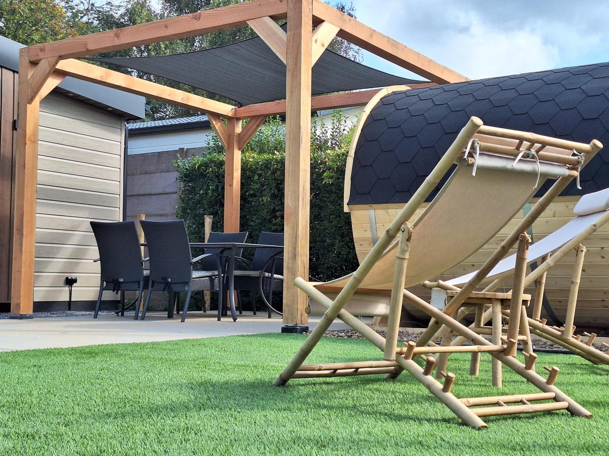 'Relax Lodge Sea' - Wellness Lodge In Zeeland - Private Sauna - Airco - Garden - Outdoor Swimming Pool - Free Wifi, Towels & Bed Linen Heinkenszand Exteriér fotografie